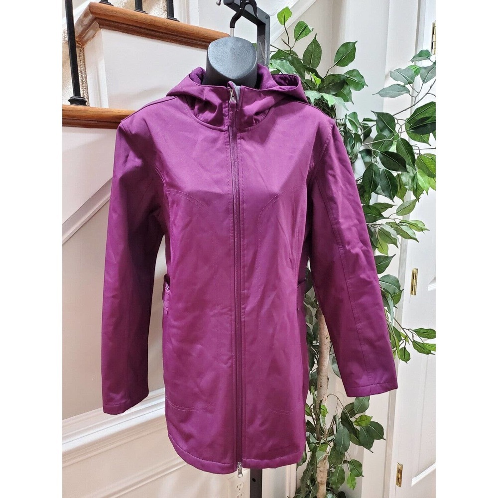 Free Tech Women's Purple Polyester Long Sleeve Full Zip Front Casual Jacket L